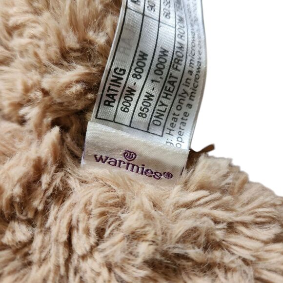 Warmies Brown Curly Bear Plush 14" Microwavable Weighted Lavender Scent - Picture 7 of 10